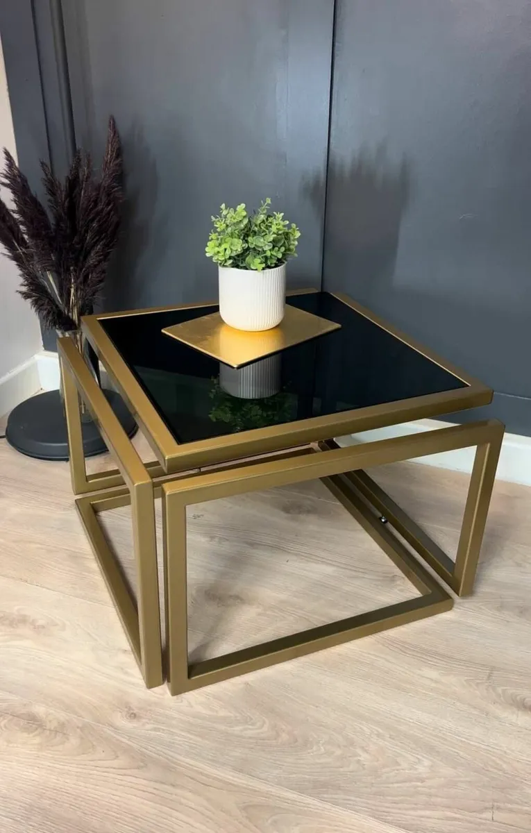Levitas Gold Coffee Table – Floating Design - Image 4