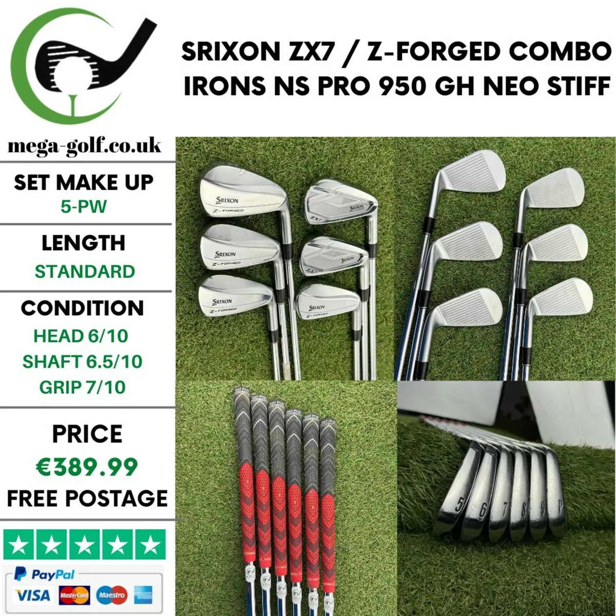 Srixon ZX7 / Z-Forged Combo Irons / 5-Pw / Stiff - Image 1