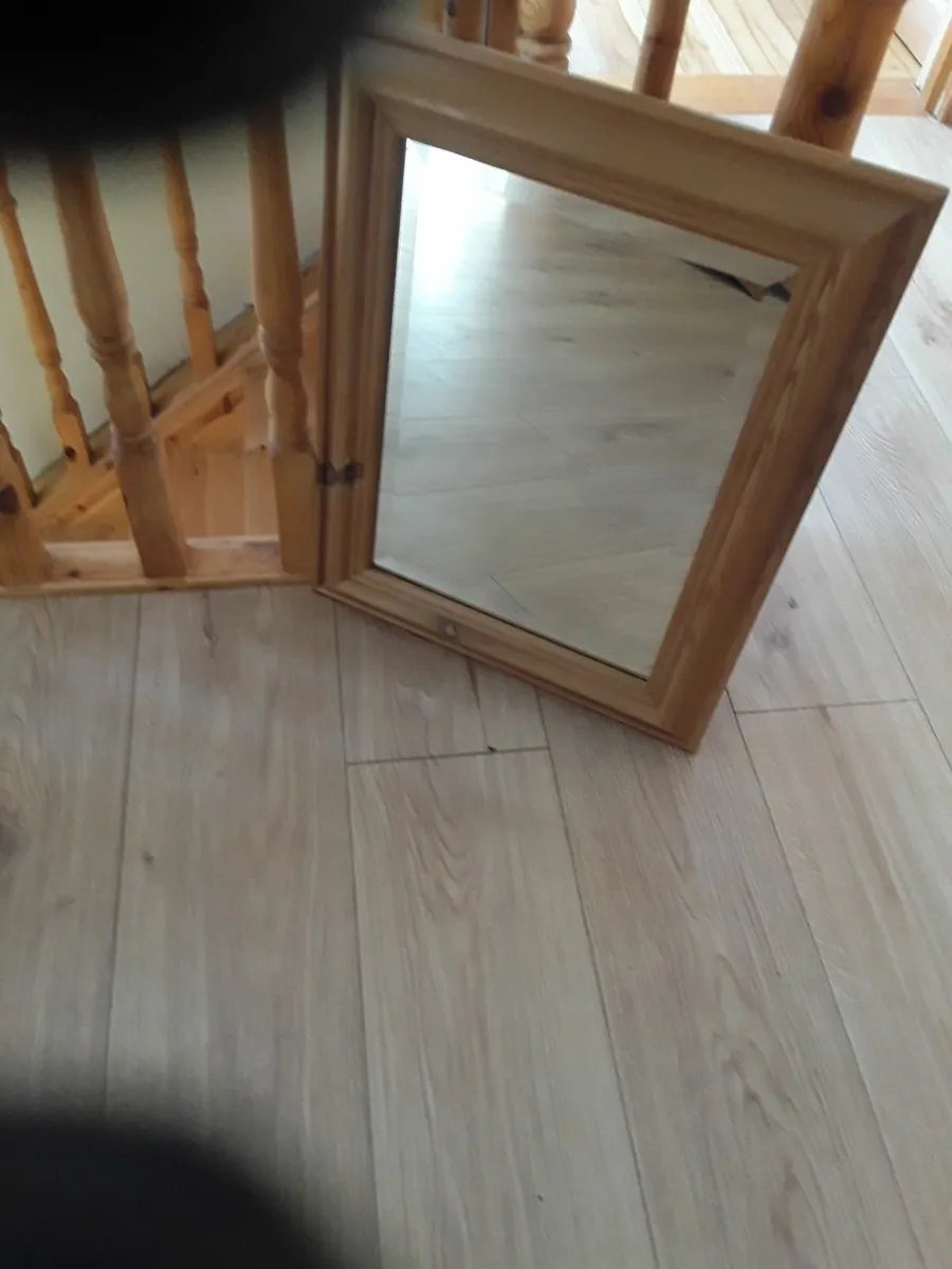 Lovely solid pine  frame beveled mirror - Image 1