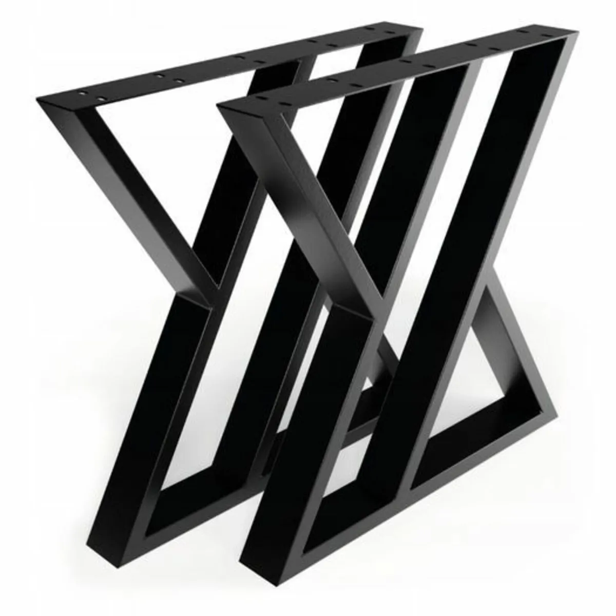Modern Steel Table Legs Loft Hourglass Design - Image 1