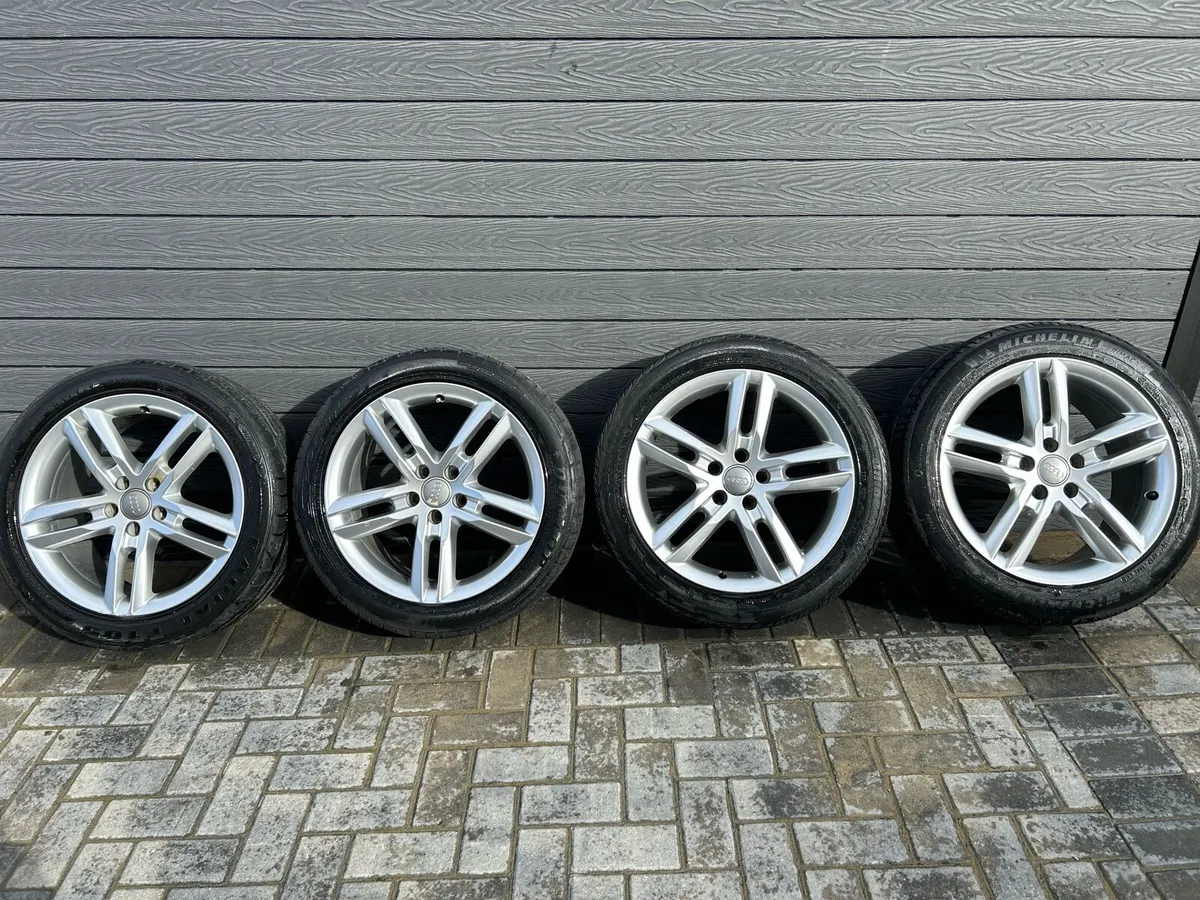 18” GENUINE AUDI A6 ALLOY WHEELS & TYRES - Image 2