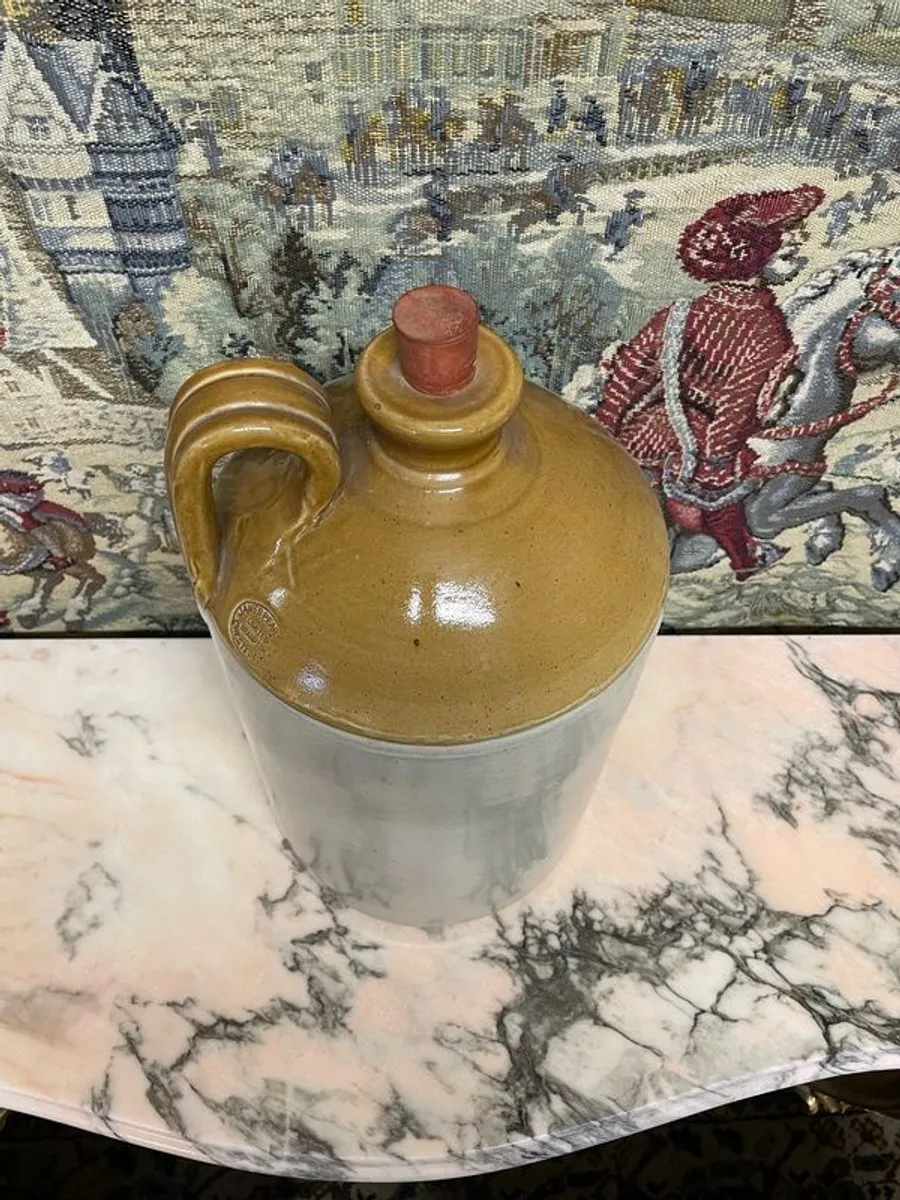 Antique English Stoneware Wine Jug or Flagon by James Pearson, Chesterfield - Image 2