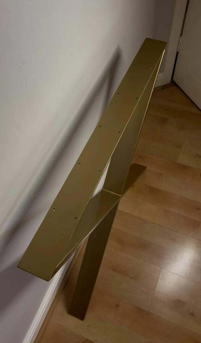 Gold X-Type Metal Table Legs 86x80 cm - Image 4