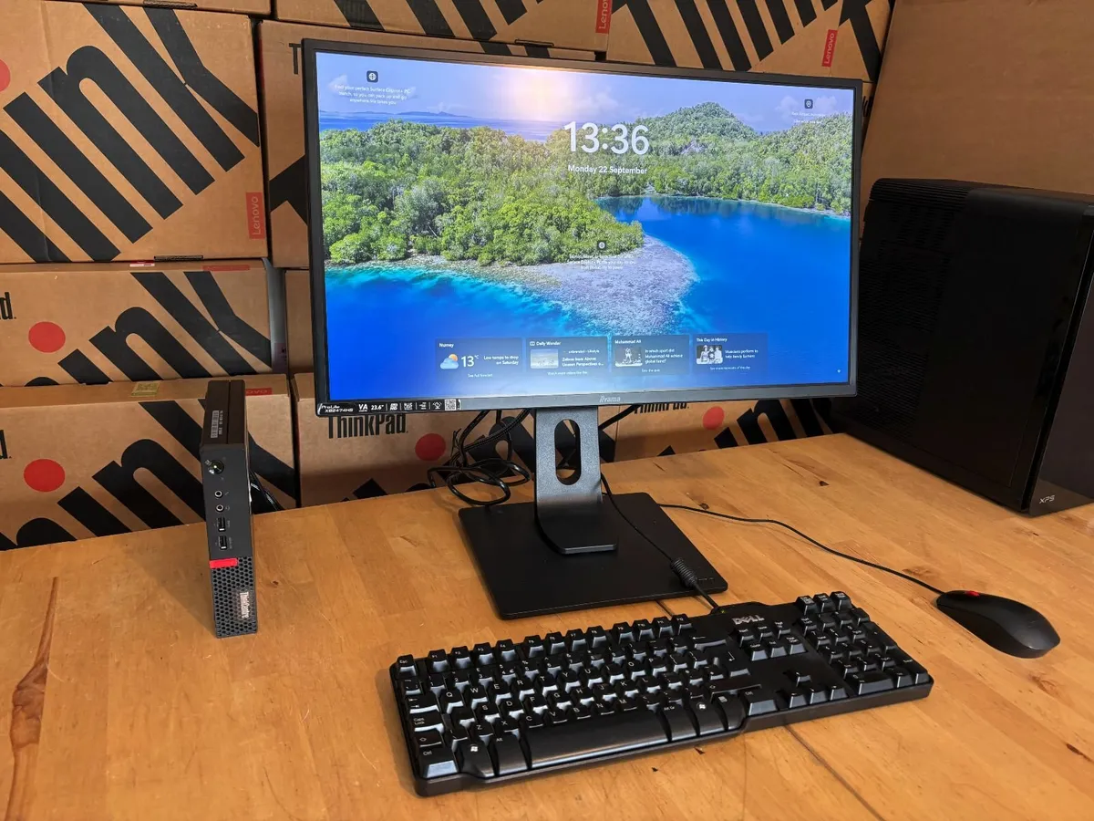 Lenovo ThinkCentre Micro PC's-24" Screen-Delivery - Image 1