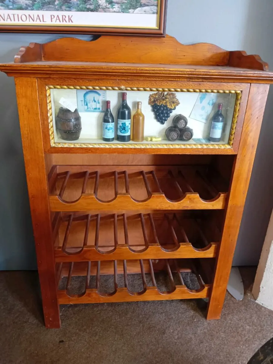 Modern Decorative Wood Wine Rack - Image 1