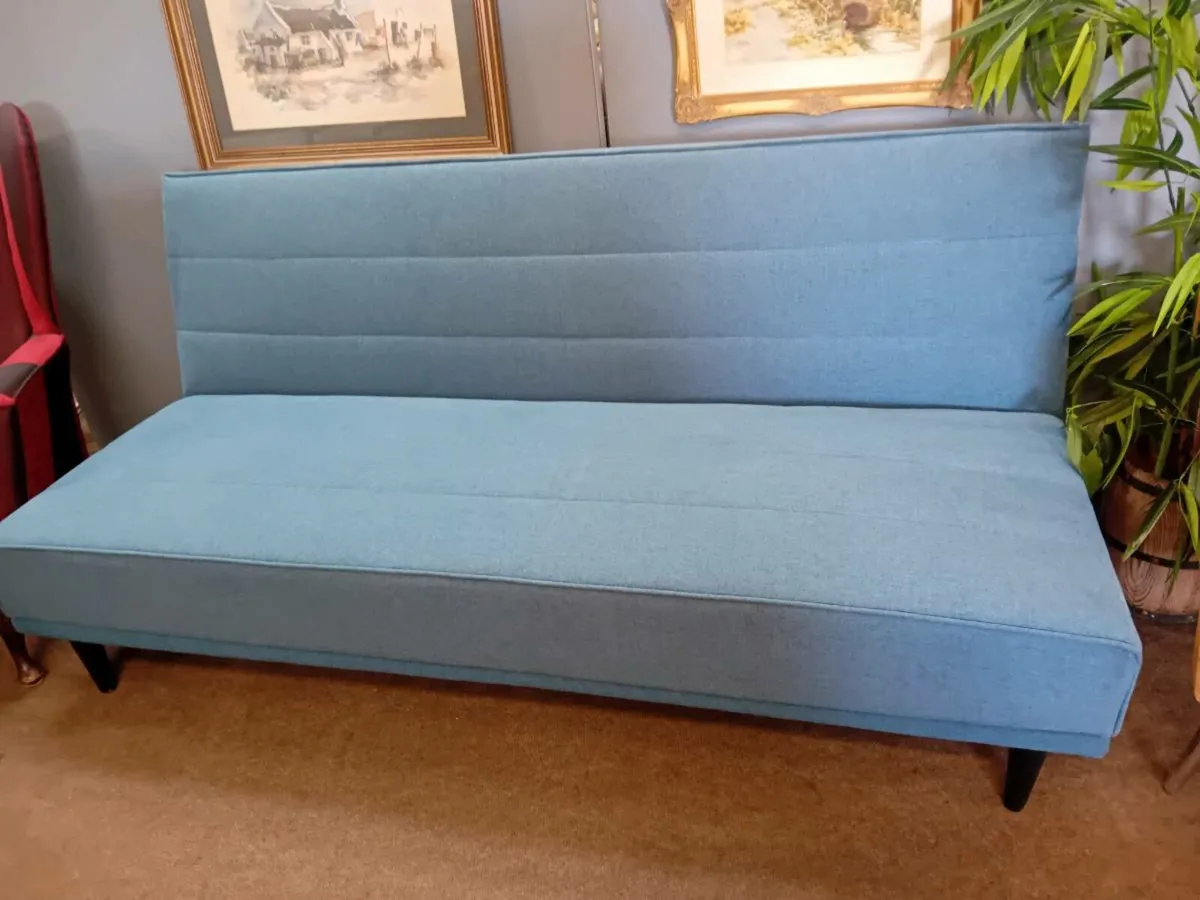 Modern  Blue Fabric Sofa Bed - Image 1