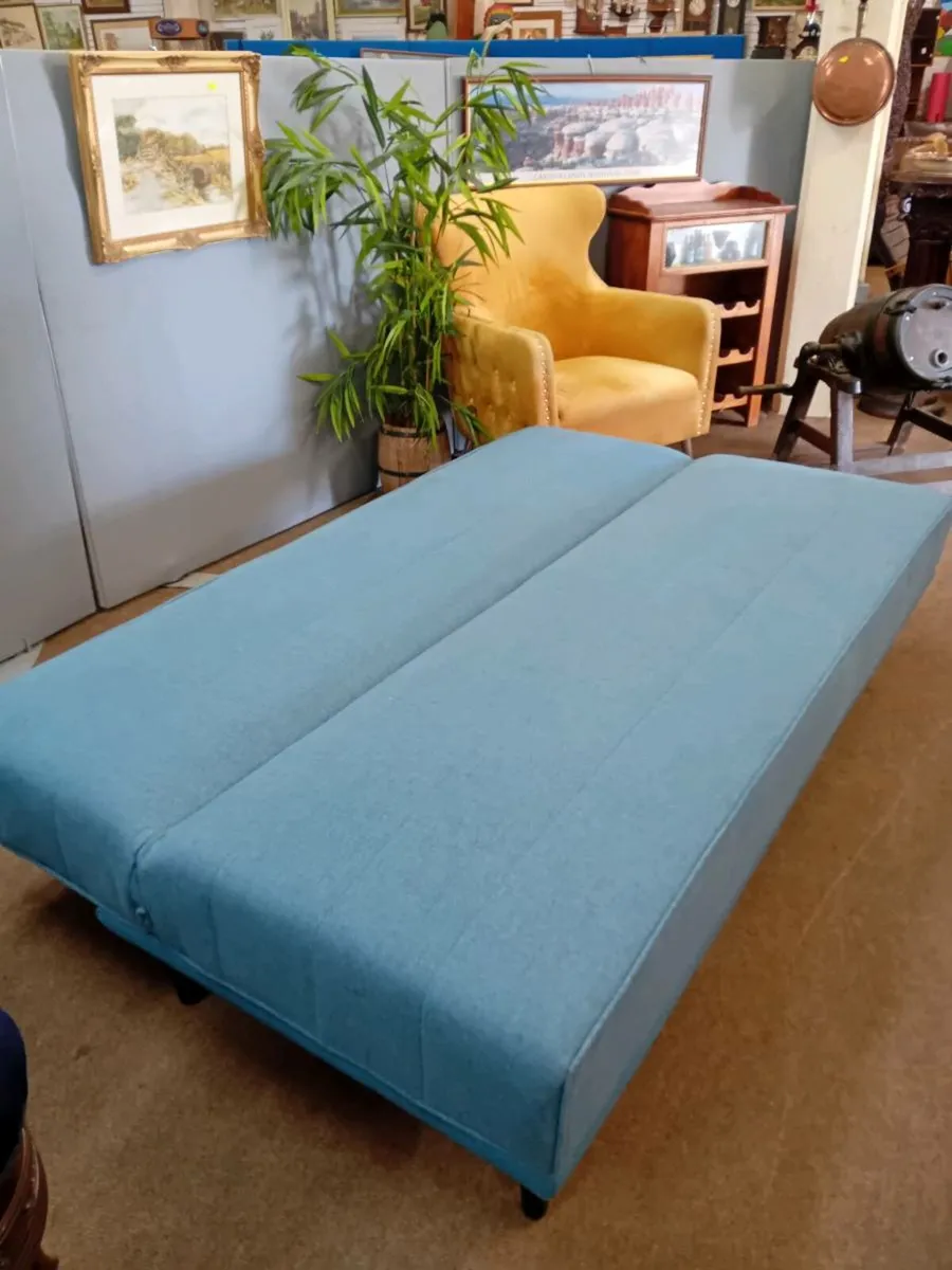 Modern  Blue Fabric Sofa Bed - Image 2