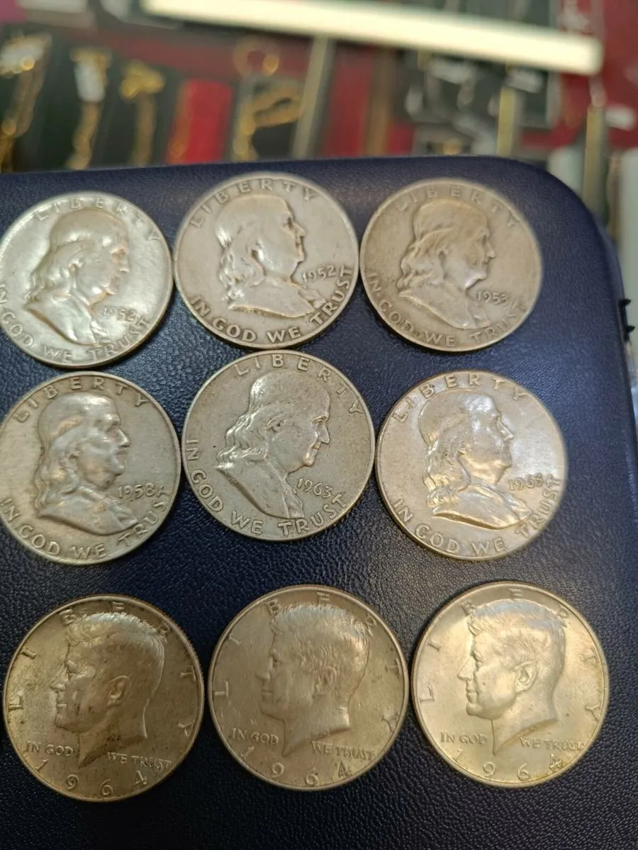 Silver Half Dollar Coins 1950 - 1964 - Image 2