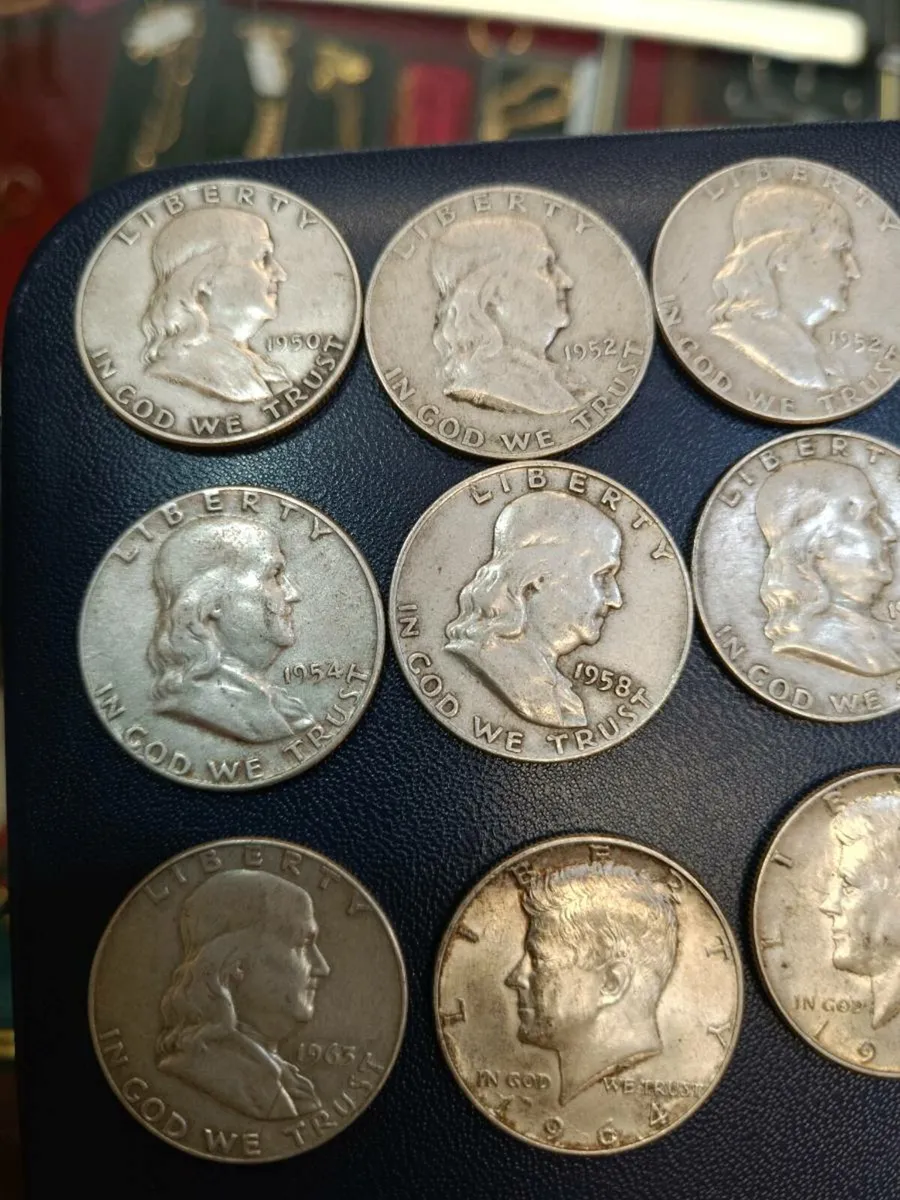 Silver Half Dollar Coins 1950 - 1964 - Image 3