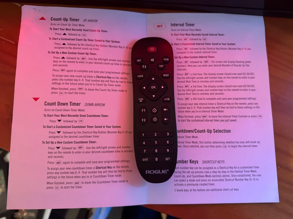 Rogue Echo Gym Timer with Remote & Instructions - Image 2