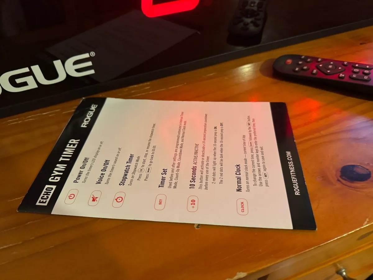 Rogue Echo Gym Timer with Remote & Instructions - Image 4