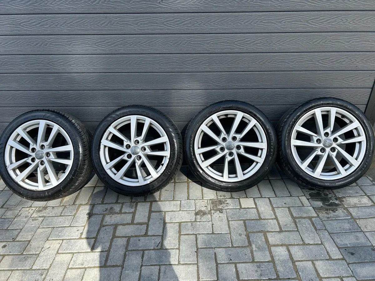 17” GENUINE AUDI A3 ALLOY WHEELS & TYRES - Image 2