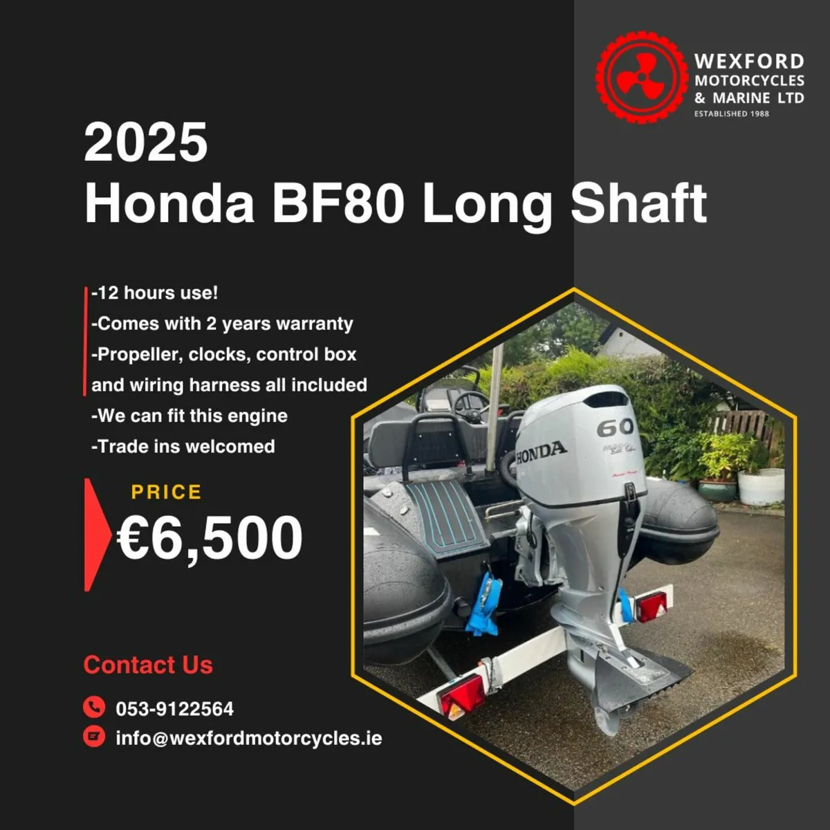 2025 Honda BF60 Long Shaft - Image 1