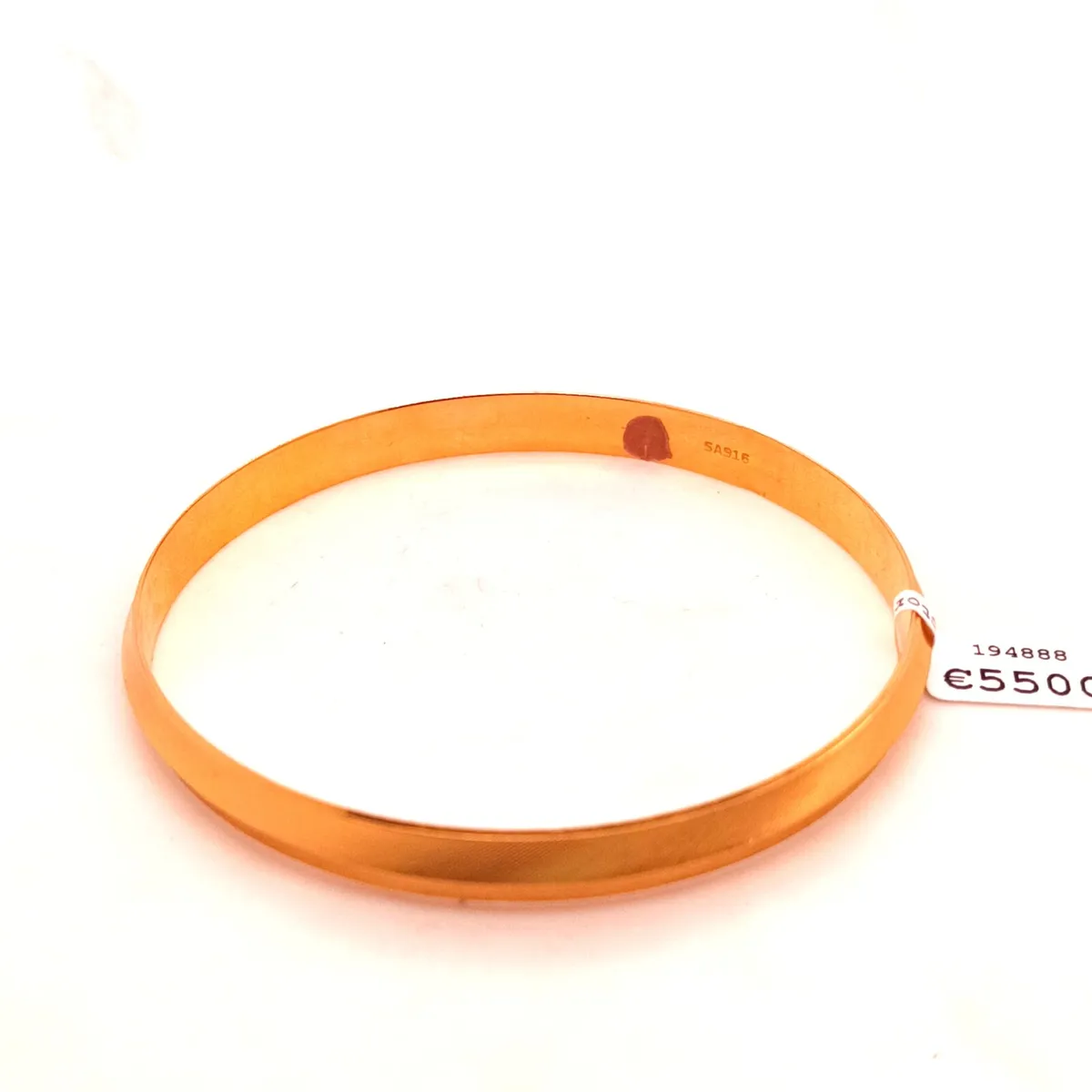 22 k Yellow Gold Heavy Bangle Bracelet - Image 4