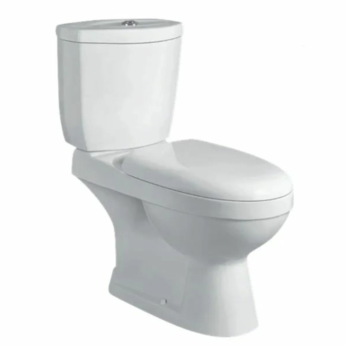 White Ceramic Toilet –Two-Piece Pedestal Basin Set - Image 3