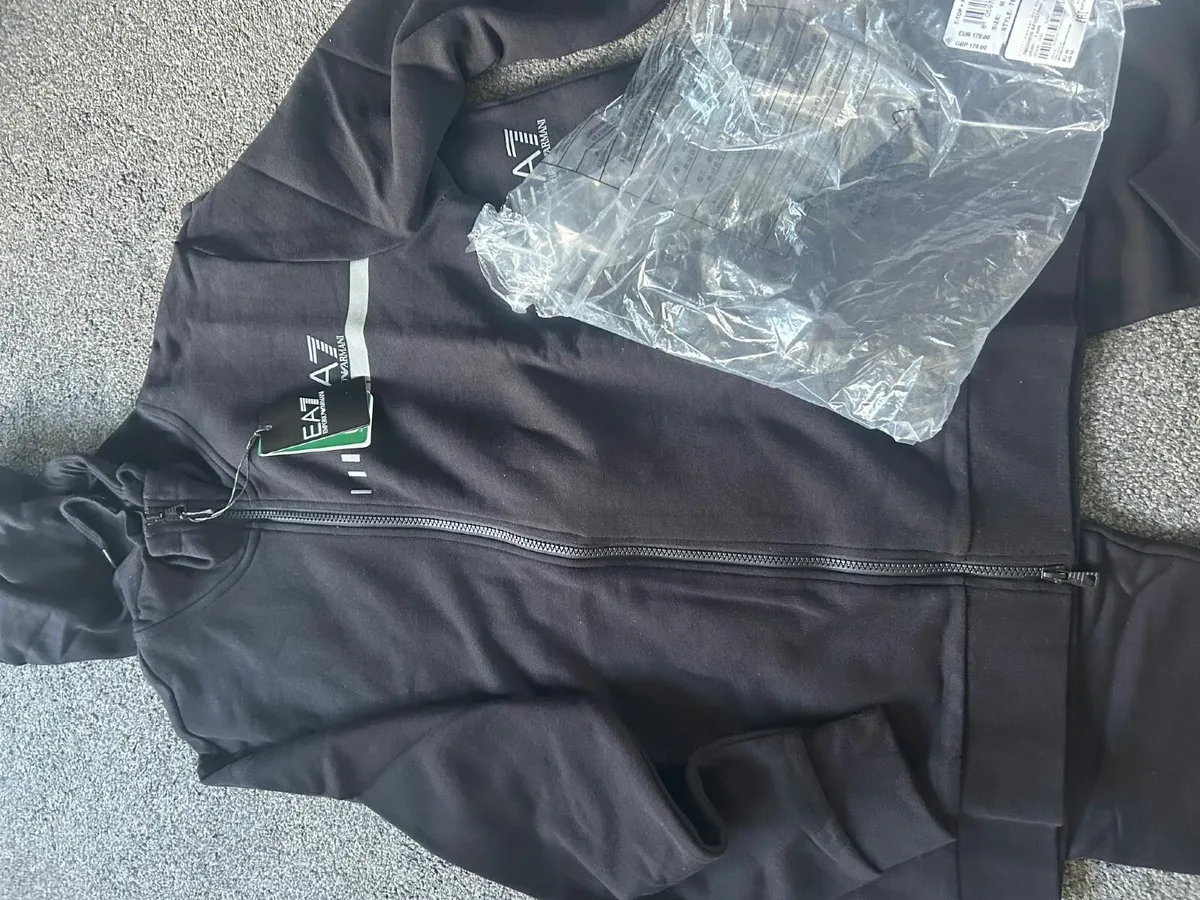 emporio armani black tracksuit ea7 never worn new