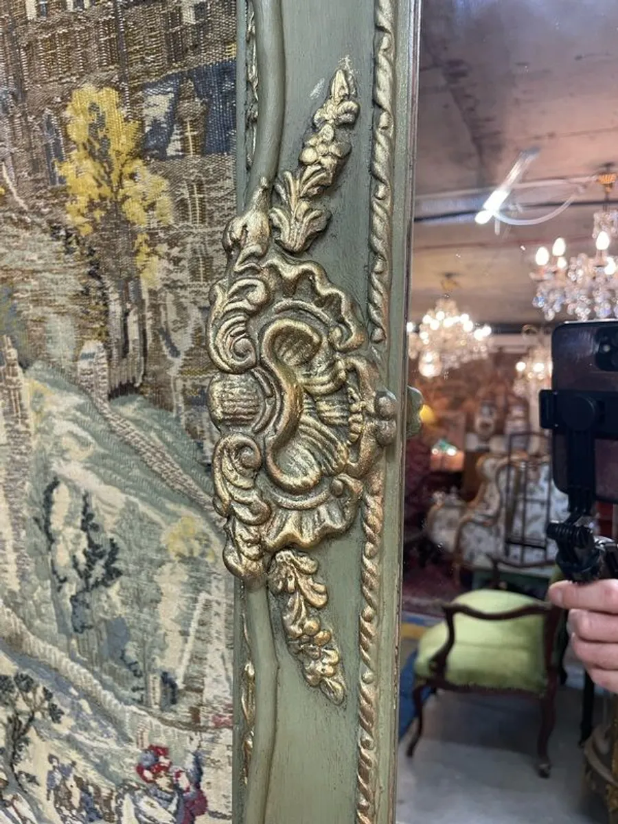 Decorative Framed Green Painted Mirror - Image 4