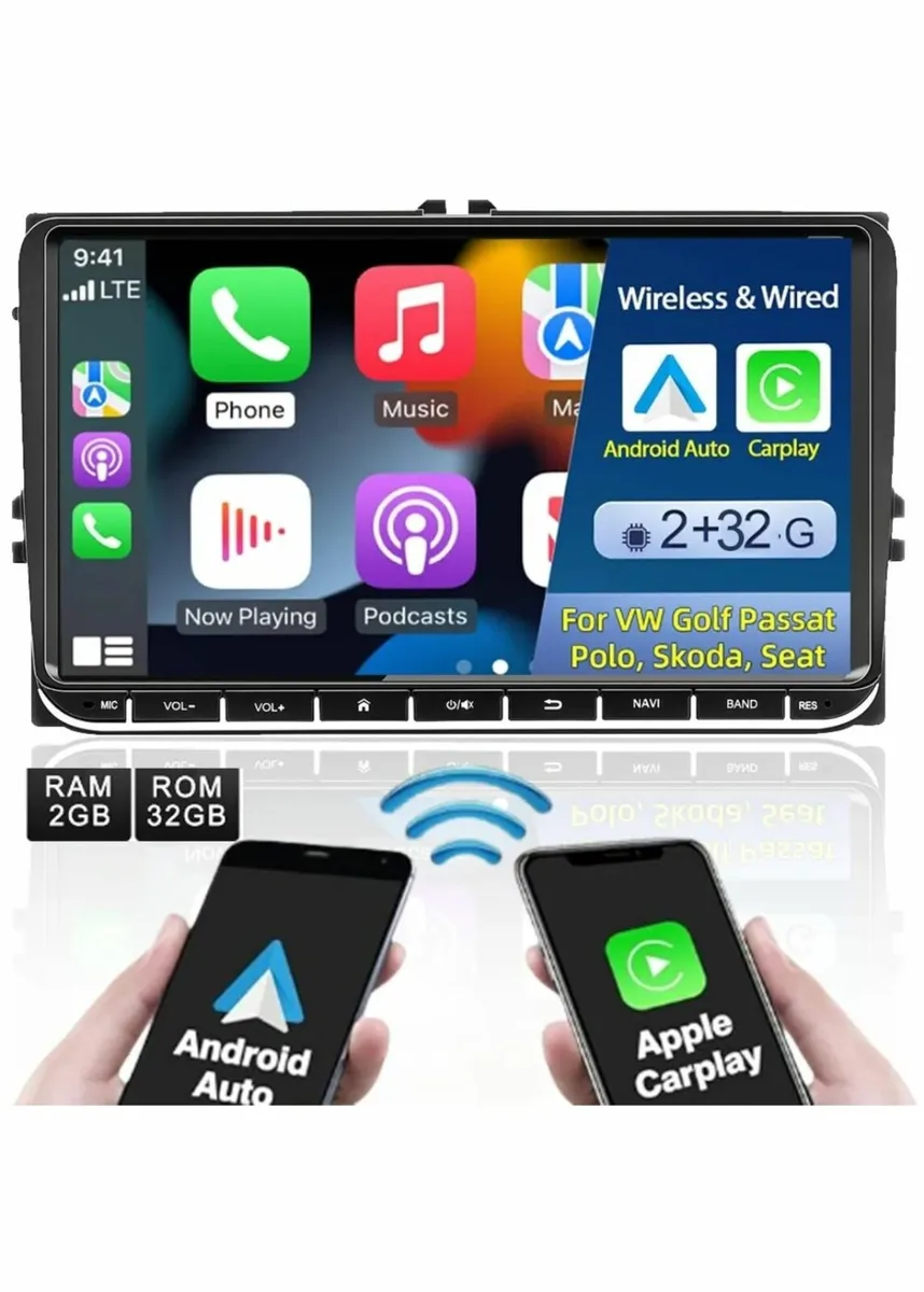 For VW GOLF MK5 MK6 9" Apple Carplay Car Radio - Image 3