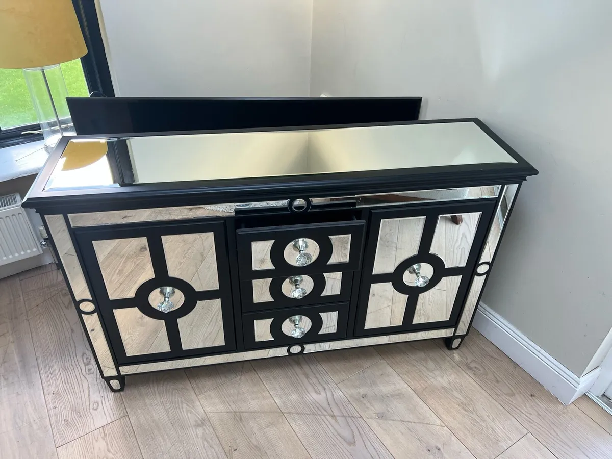 Mirrored Sideboard/TV cabinet as new - Image 2