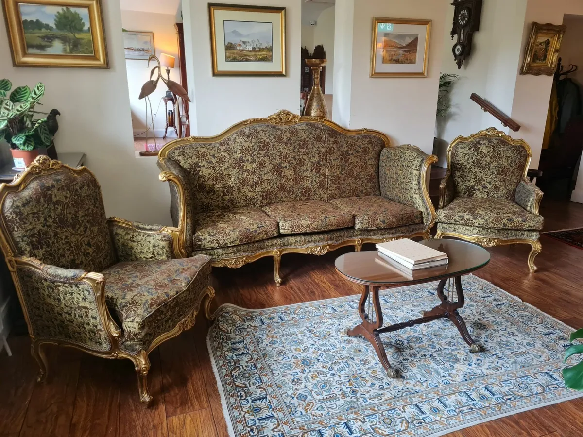 Ornate three piece furniture - Image 1