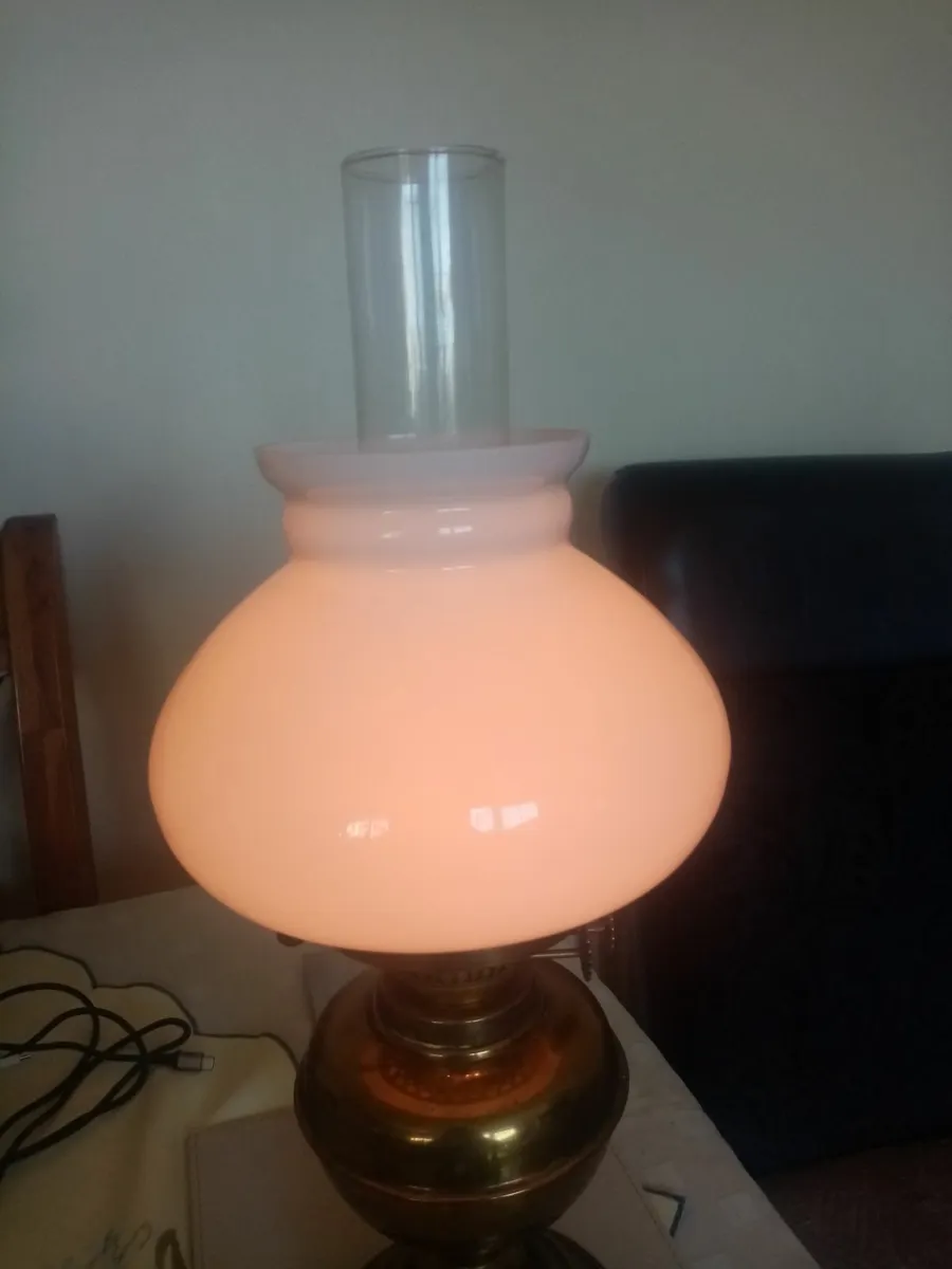 Vintage oil Lamp, Bohemian Vase - Image 3