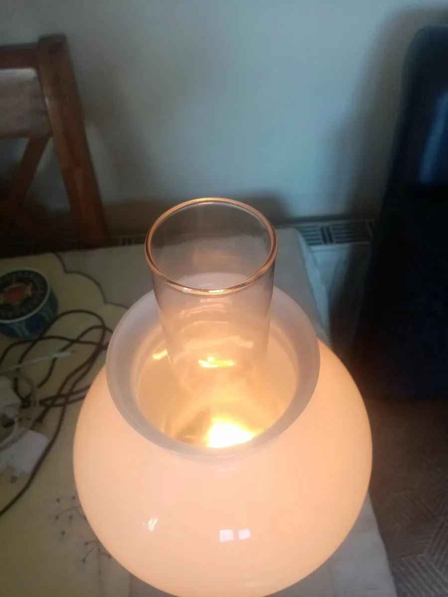 Vintage oil Lamp, Bohemian Vase - Image 4