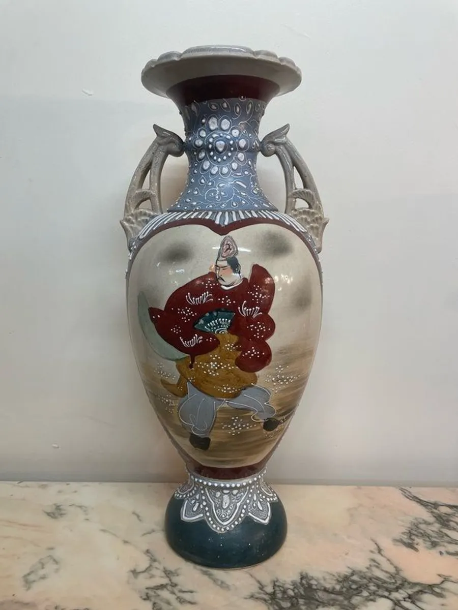Japanese Satsuma Style Baluster Vases - Image 1