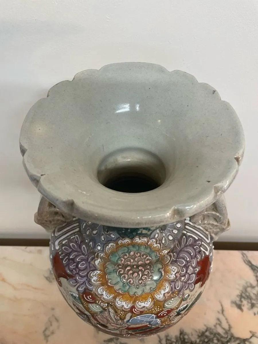 Japanese Satsuma Style Baluster Vases - Image 4