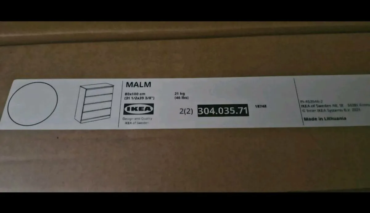 White IKEA DRAWERS for MALM unit - Image 2