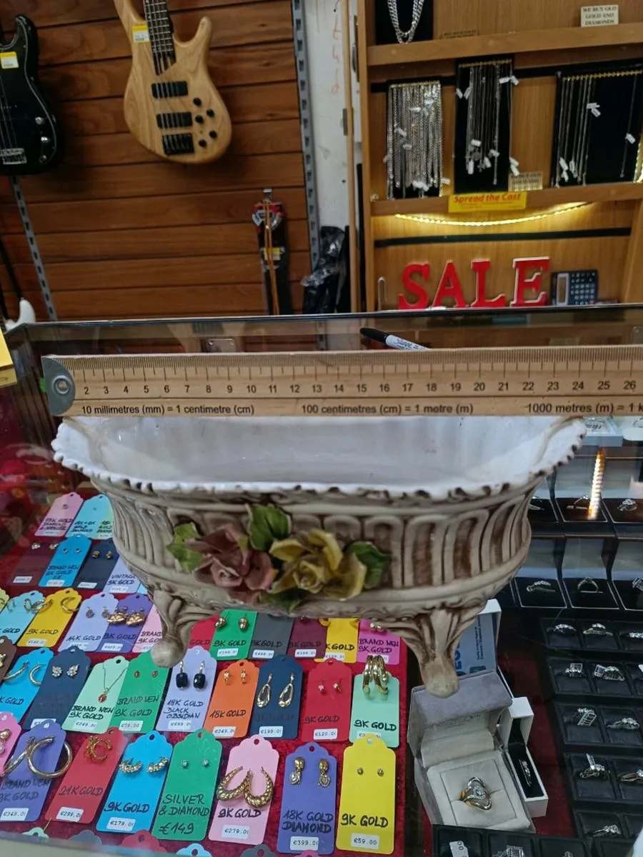 Vintage Capodimonte Ceramic Planter - Image 1