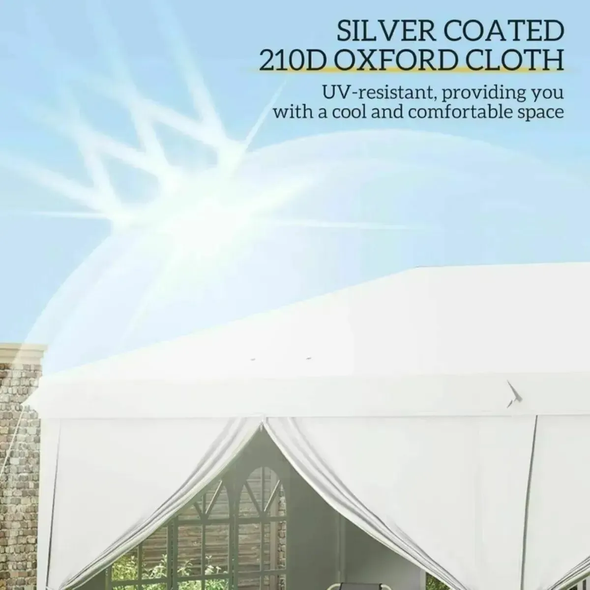 Gazebo Pop-Up 3x6m with Side Panels & Windows - Image 3