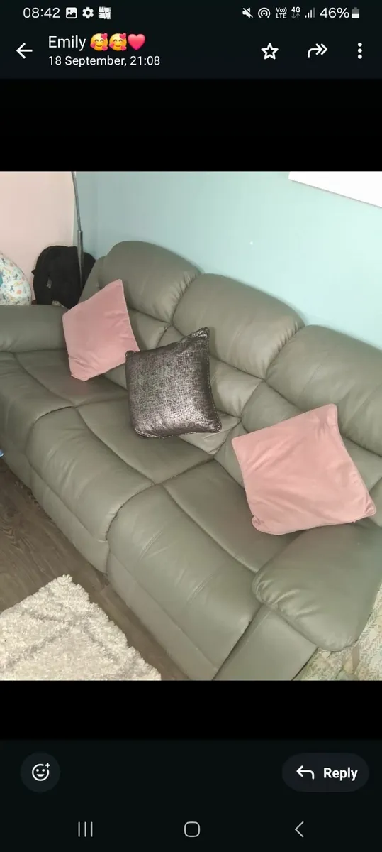 3&2 recliner sofas in dark grey - Image 3