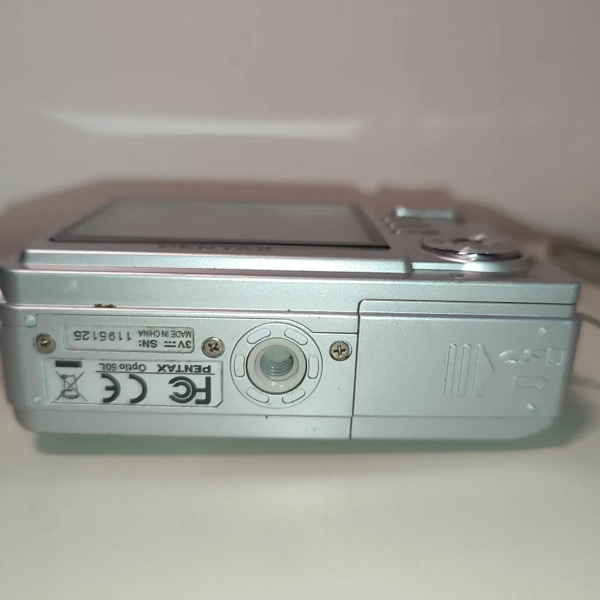 Pentax Optio 50L 5MP Digital Camera, Silver Tested - Image 3