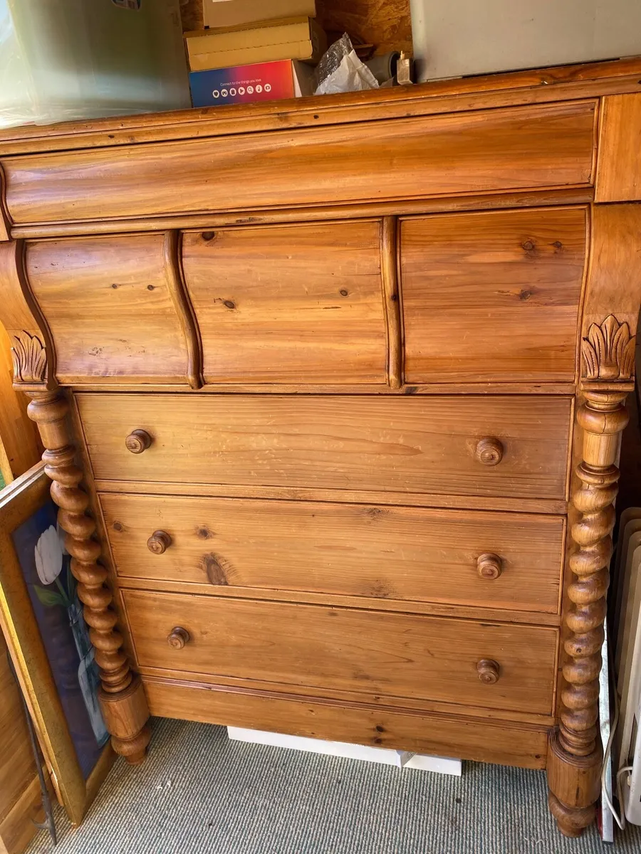 Sofa Bed &  Large Pine 7 Drawer unit - Image 1