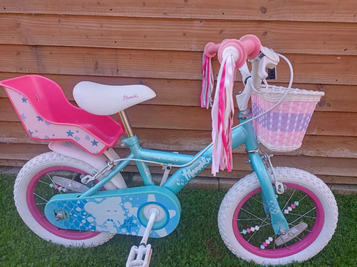 Kids Apollo mermaid bike size 14 inch wheels - Image 2