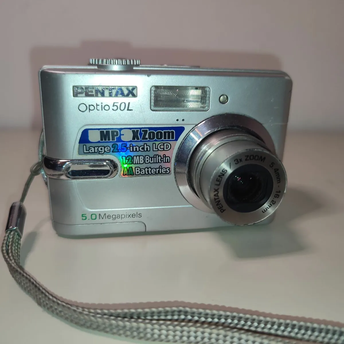 Pentax Optio 50L 5MP Digital Camera, Silver Tested - Image 2