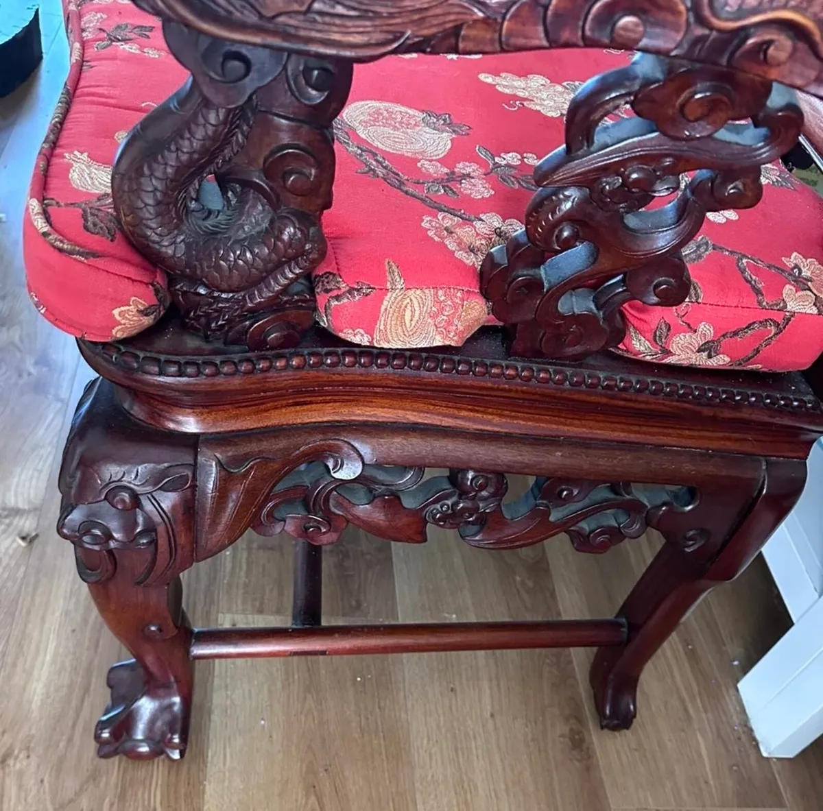 Hong Kong, Circa 1960s.  Carved Hardwood Suite. - Image 3