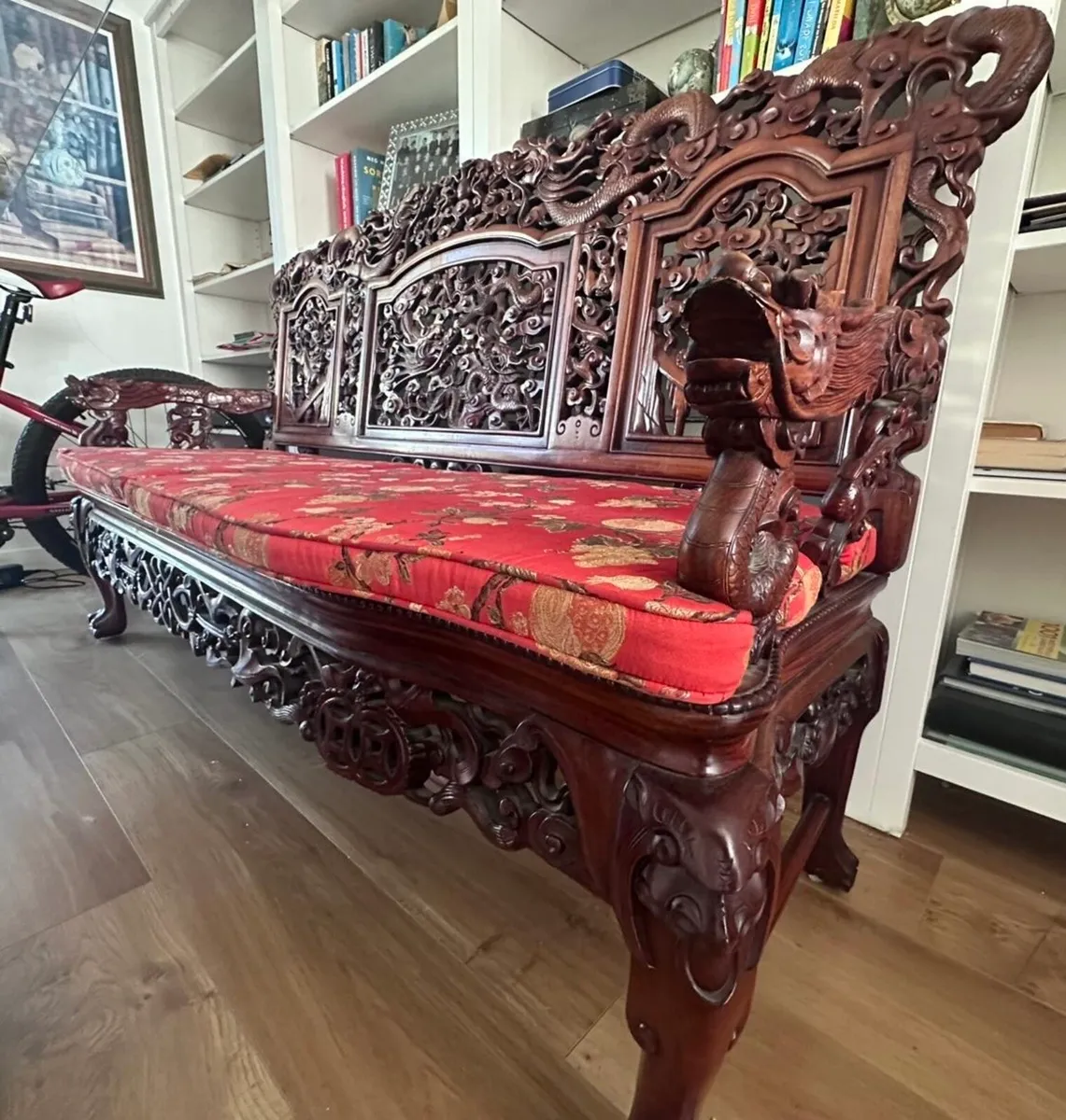 Hong Kong, Circa 1960s.  Carved Hardwood Suite. - Image 1
