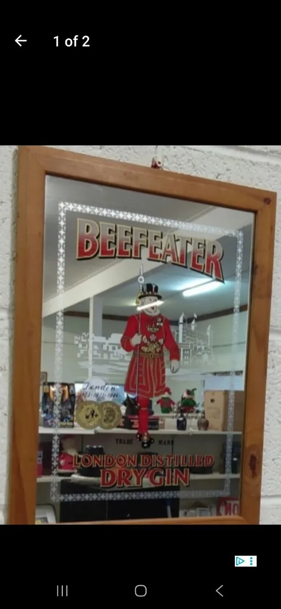 Pub vintage drinks mirror - Image 2