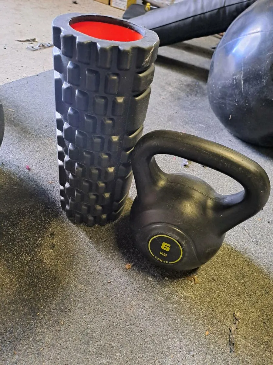 Kettle bell and foam roller