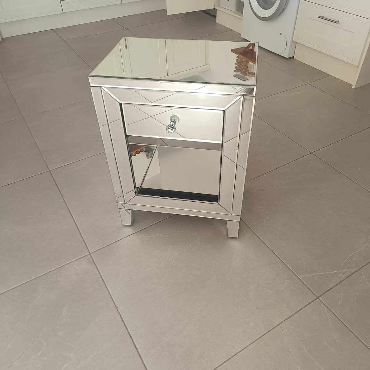 mirrored bedside table - Image 1