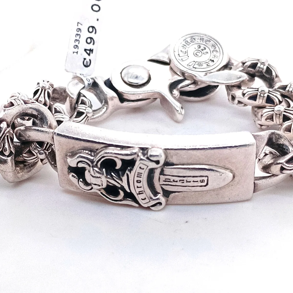 Chrome Hearts Heavy Silver Bracelet Dagger - Image 3