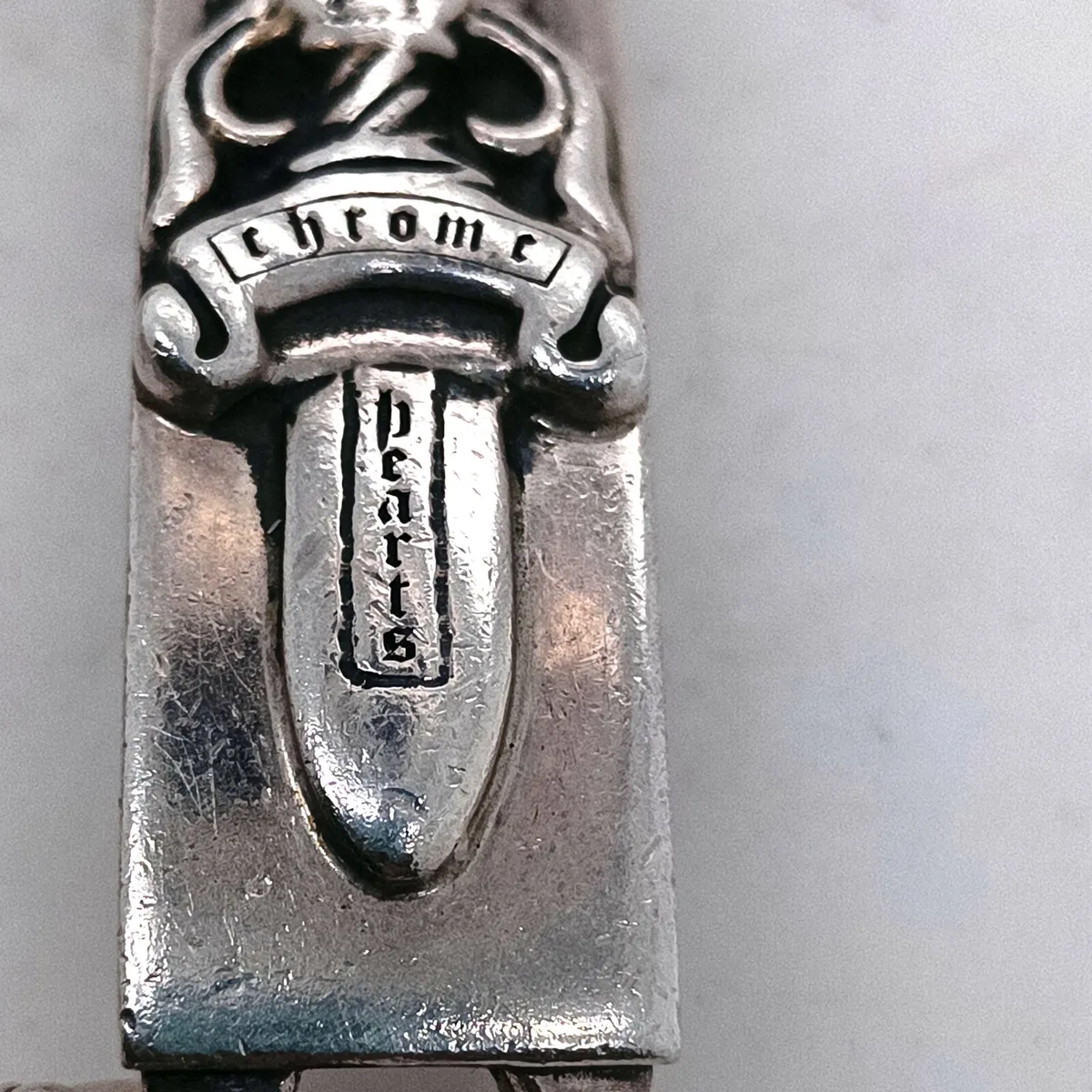 Chrome Hearts Heavy Silver Bracelet Dagger - Image 4