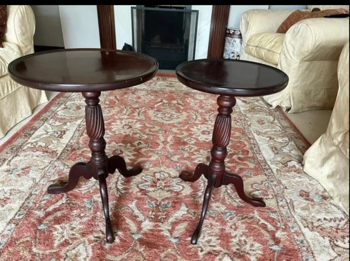 Mahogany lamp tables