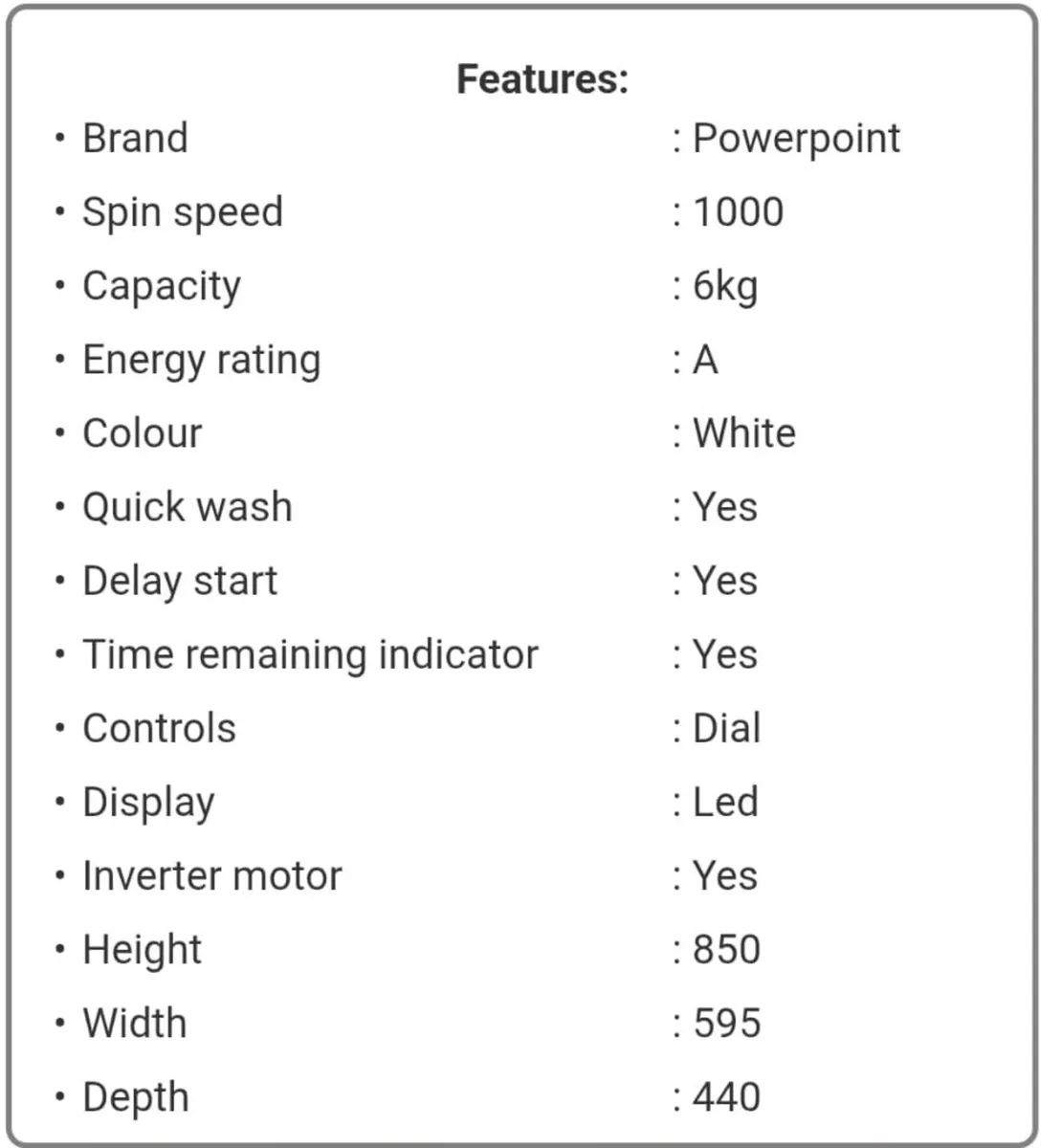 New 6kg Washing machine - Image 4