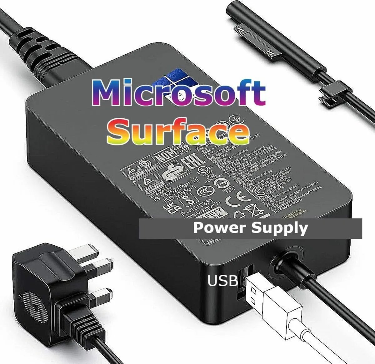 Charger Microsoft Surface Pro 3/4/5/6/7 65W Power - Image 1