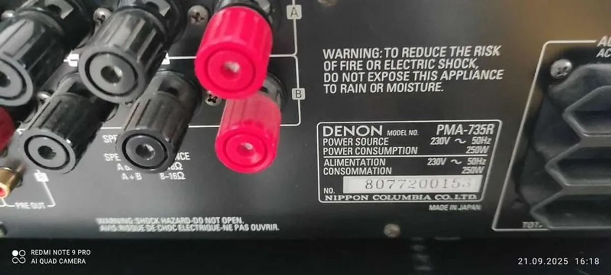 Excellent and Powerful Denon PMA 735R Amplifier - Image 3