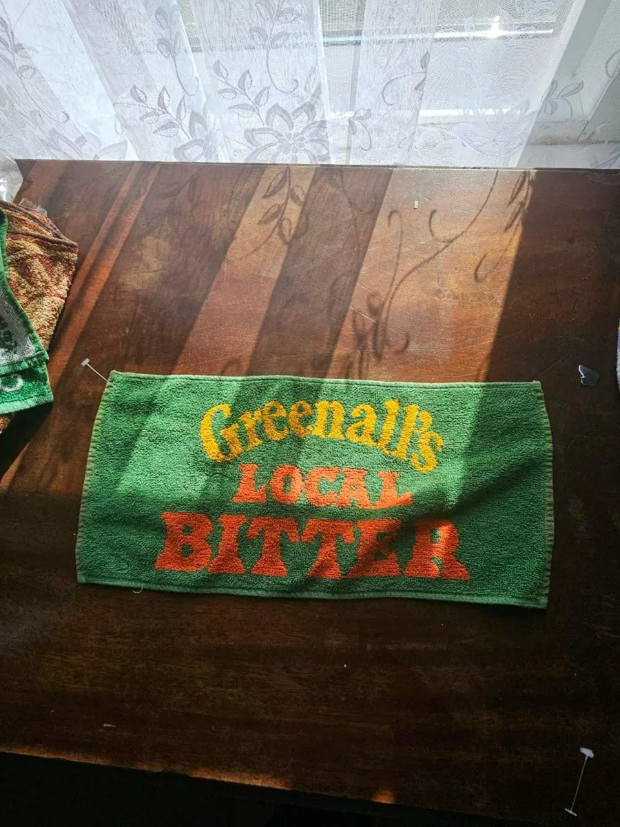 Vintage Greenalls Bar Towel - Image 1
