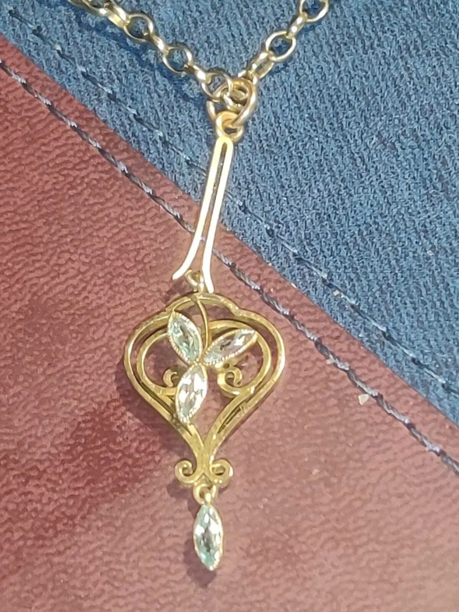 VICTORIAN BLUE SAPPHIRES, 9CT Gold 6.86g Necklace - Image 2