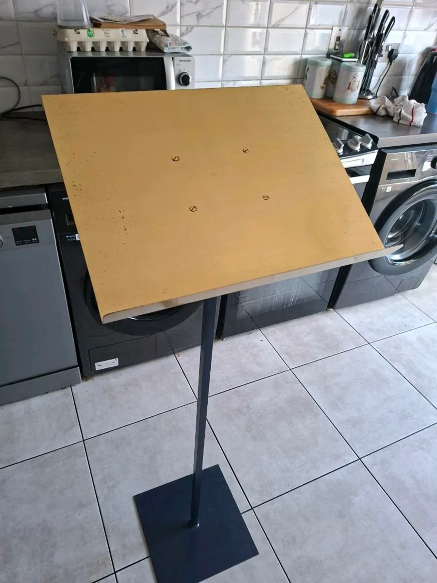 Brass Church Alter stand with heavy steel base - Image 1
